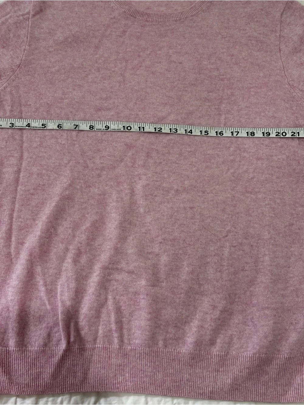 J. Crew Mens XL Cashmere crewneck costal soft marbled pink lightweight sweater